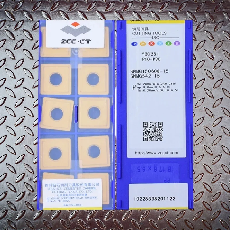 

Original ZCCCT SNMG150608-15 YBC251 carbide insert for CNC cutting Tools
