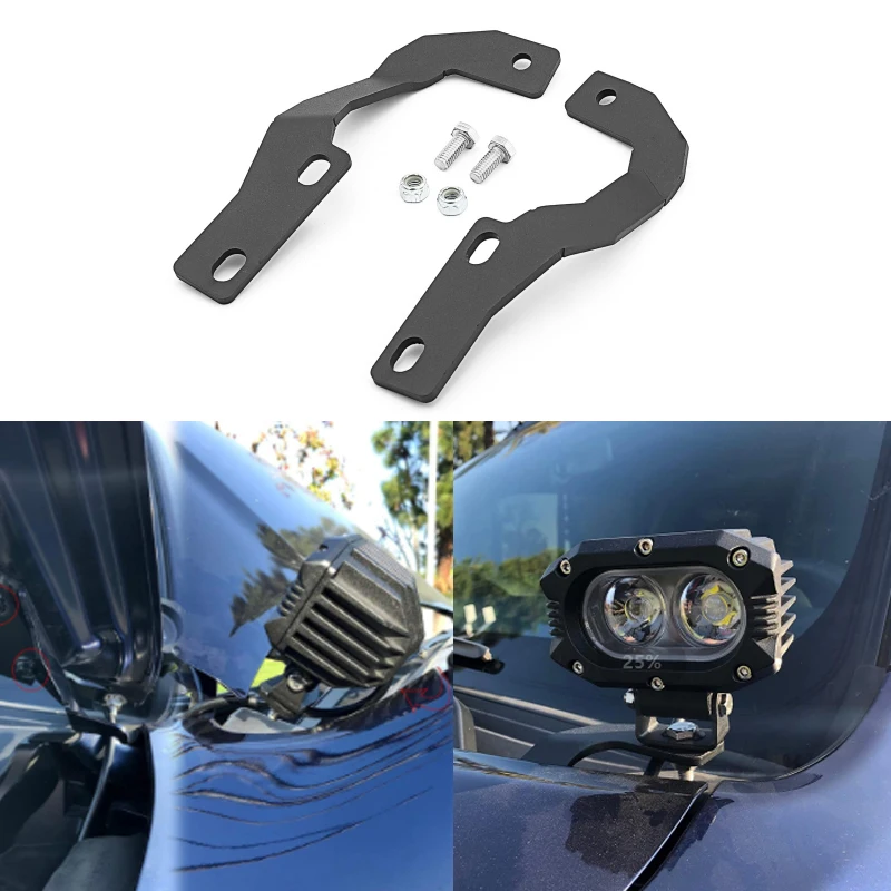 For Toyota Runner/Tundra Auxiliary Offroad Light Mount Brackets LED Light Mounting Brackets Engine Hood Hinge Ditch