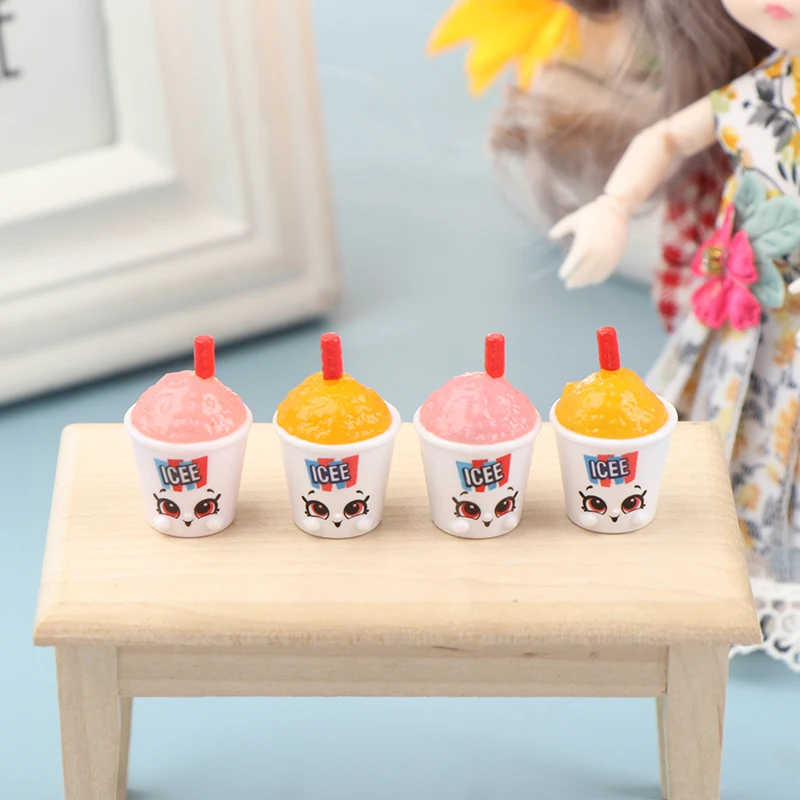 1/2/5pcs Poupée Maison Meubles Belle Paille Boisson Tasse Modèle Mini Café Jus Lait Tasses Miniature Maison De Poupée Tasses Boissons