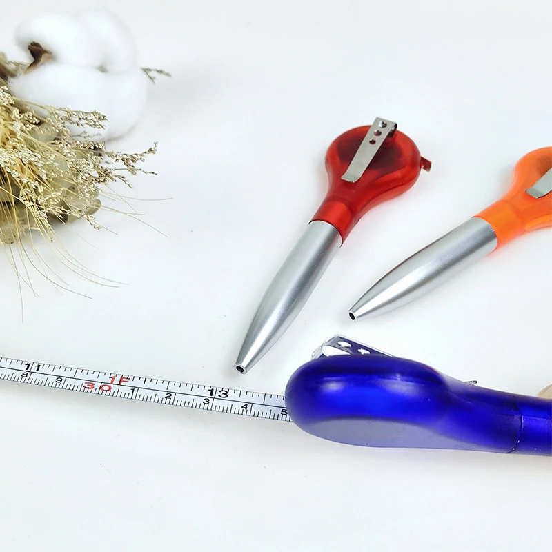Suministros de herramientas de regla de cinta de papelería creativa, bolígrafo portátil Mini retráctil, bolígrafo de cinta métrica