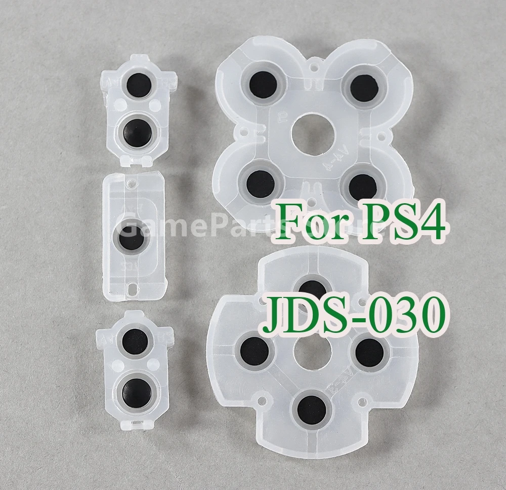 100-セットプレイステーション-4-ps4-コントローラ-jds-030-jdm-030-新バージョンソフトシリコーン導電性ゴム粘着ボタンパッド