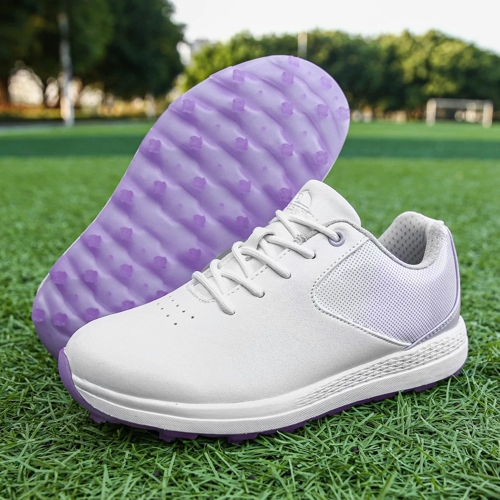 New Light Non Slip Spikeless Ladies Golf Shoes Breathable Microfiber Upper All-match Outdoor Golfer Footwear  size 36-43