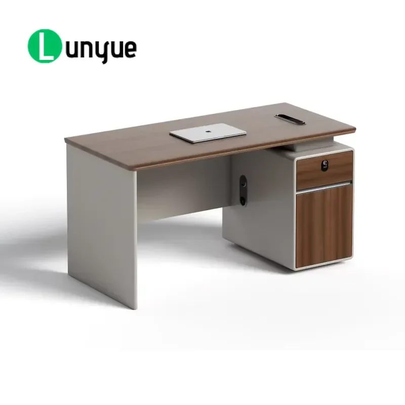 Modern Wooden Modular Desk with Eco Friendly Cable Management Storage Box Durable Multi Functional Office Table for Home
