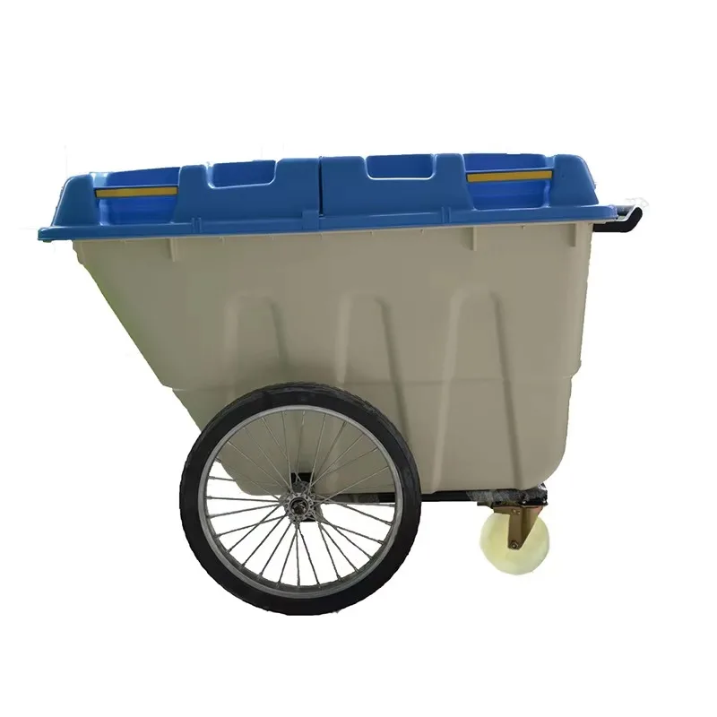400L Plastic Outdoor Street Park Large Cart Waste Recycling Container Garbage Bin