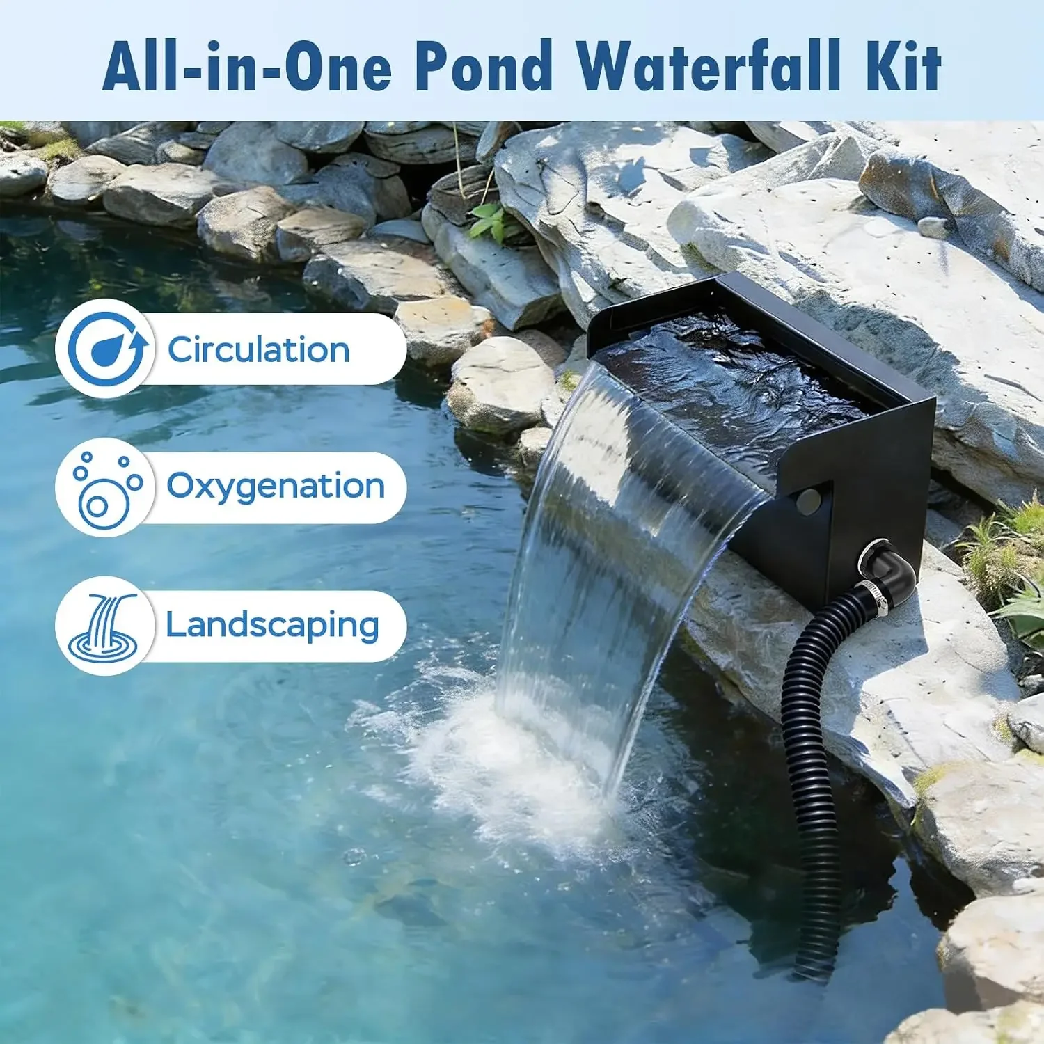 Pond Waterfall Spillway Kit, 12