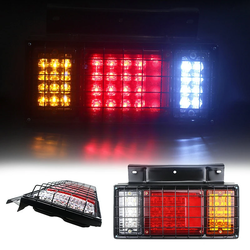 LED tail light, Isuzu/40LED iron frame brake, mesh cover truck rear tail light plastic turn signal WD-08