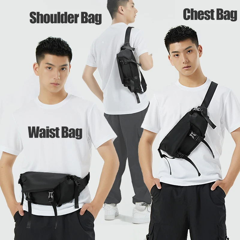 

Male Sling Bag Waterproof, Brand Men's Shoulder Bags, Large Capacity Waist Pack, Fashion Style Crossbody Backpack Leisure