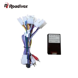 Car Audio 16PIN Android Power Cable Adapter With Canbus Box For Toyota Harrier Lexus RX300 1998 CAR RADIO DVD GPS Wiring Harness