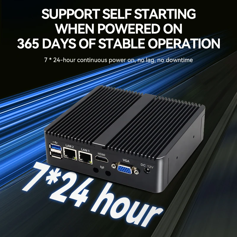 New N2840 Dual Network Fanless PC Dual RS485/232 Serial Port SSD+HDD 6*B Win10 Linux Mini Industrial Computer Cheap AU CN