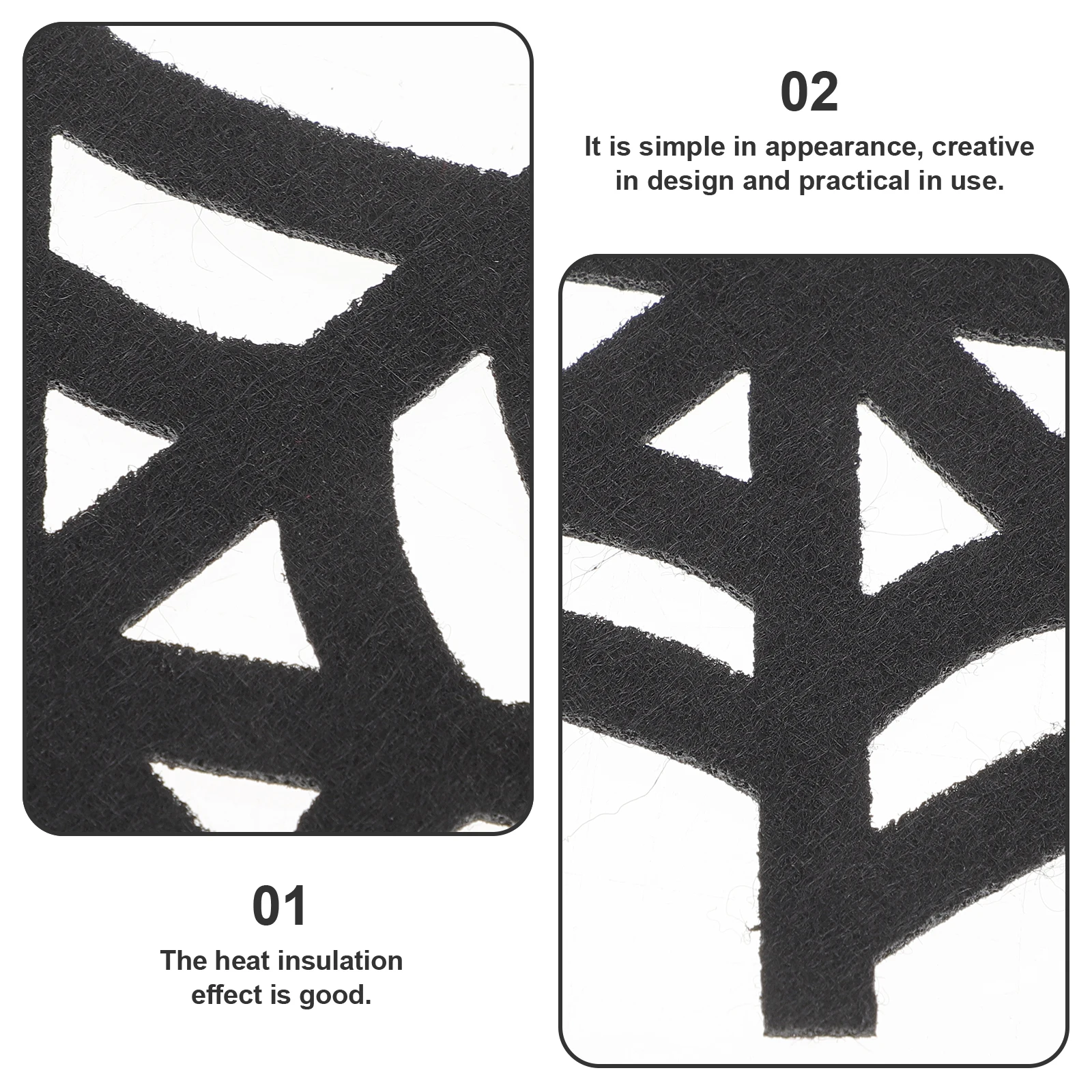 

4pcs Spider Web Coasters Halloween Cup Mats Heat Resistant Insulated Drink Coasters Table Decorative Kitchen Party Placemats