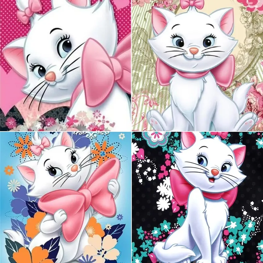 

5D DIY Marie Cat Diamond Painting Aristocats Disney Cartoon Mosaic Embroidery Cross Stitch Kits Home Decor