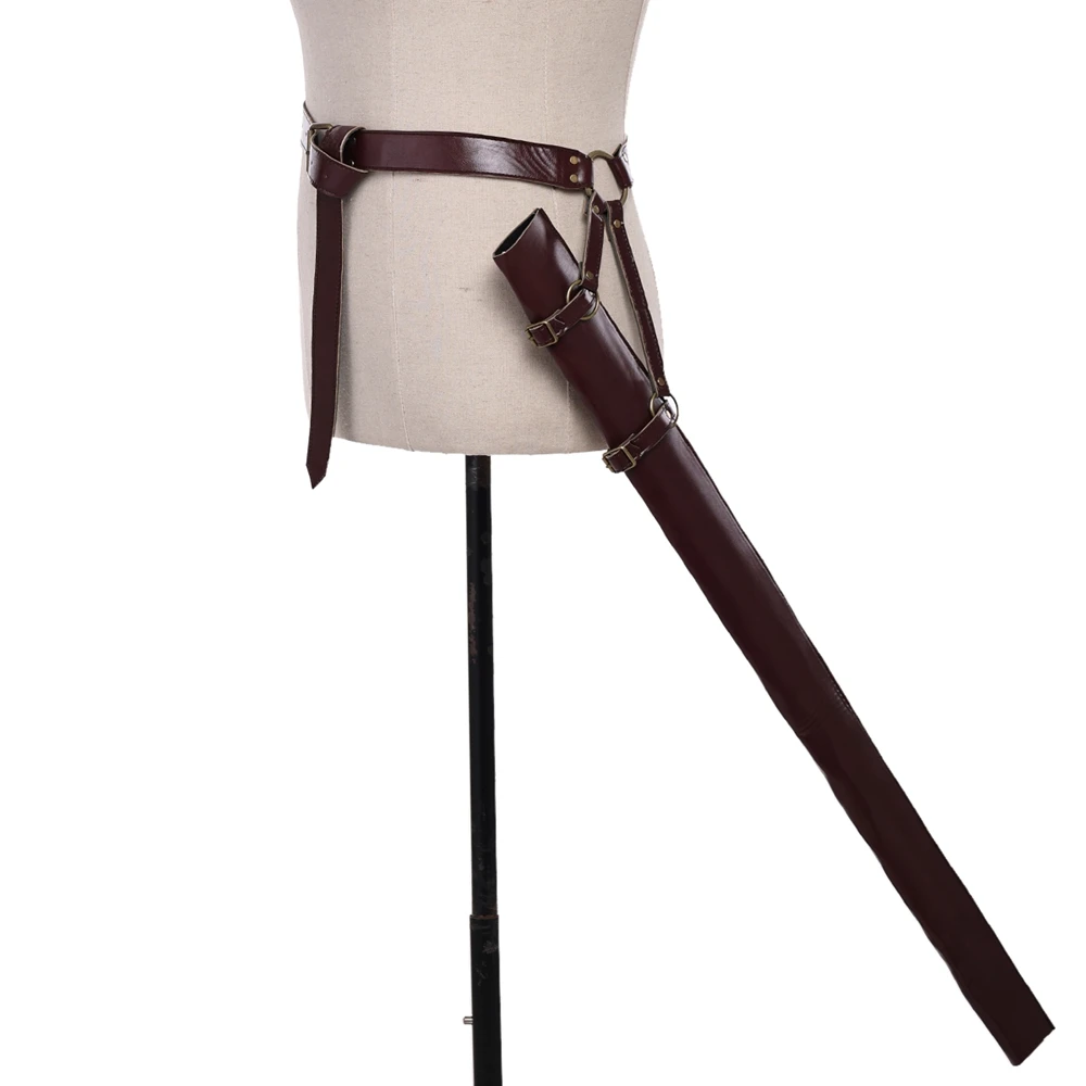Medieval Sword Belt Waist Sheath Scabbard Frog Holder Adult Men Knight Costume Rapier Ring Belt Holster