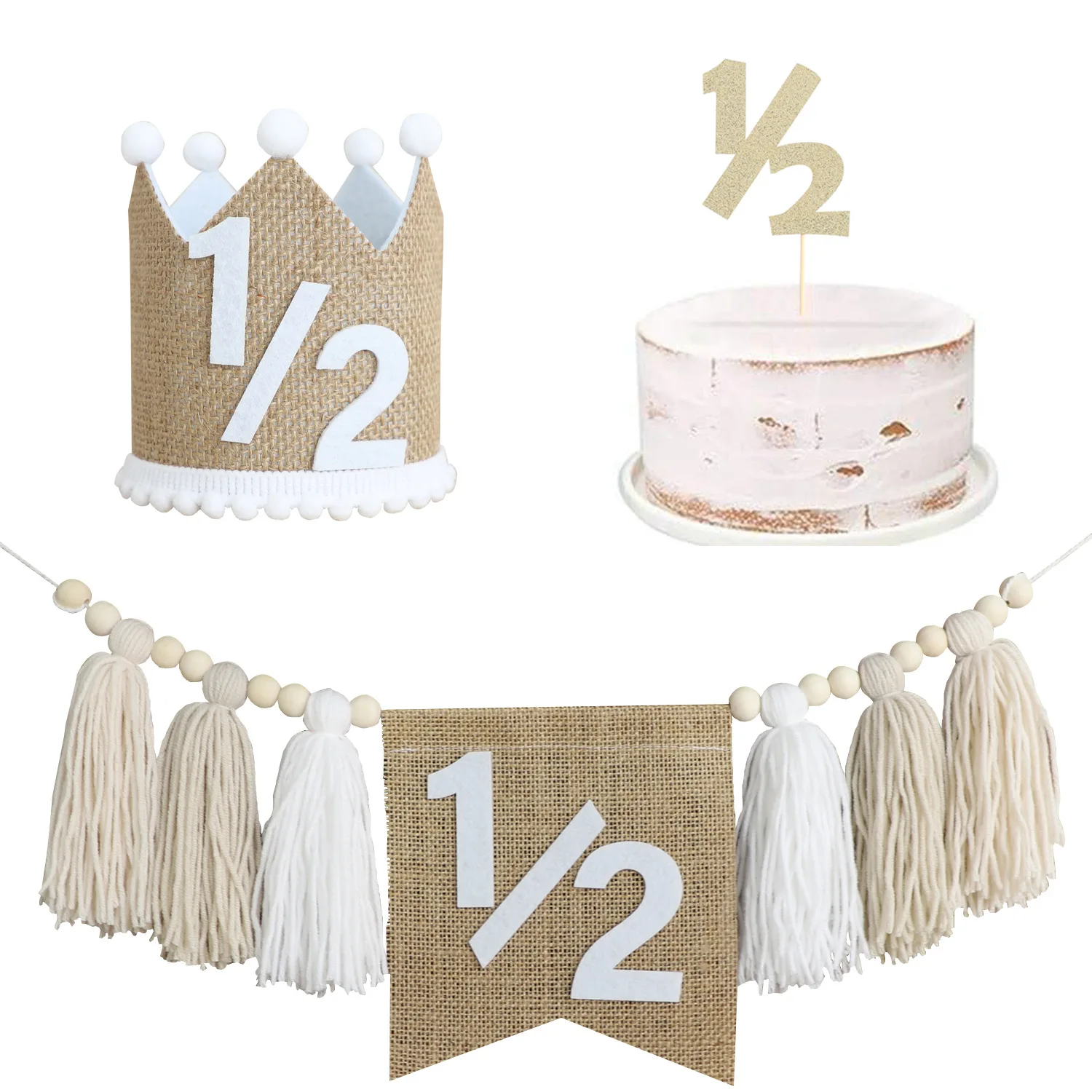 

Birthday High Chair Banner Boho Party Decoration for Girl Baby Shower Wall Hangings Decorative for Kids Bedroom Home Decor