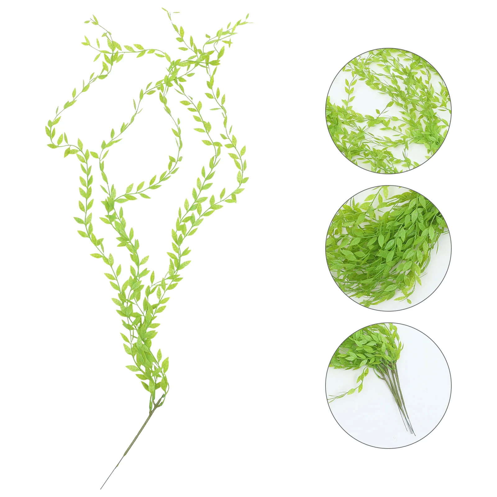 12 Pcs Artificial Grass Wall Hanging Vines Plant Decor Fake Pot Plants Indoor Realistic Outdoor Iron Wire and Pvc (plastic)