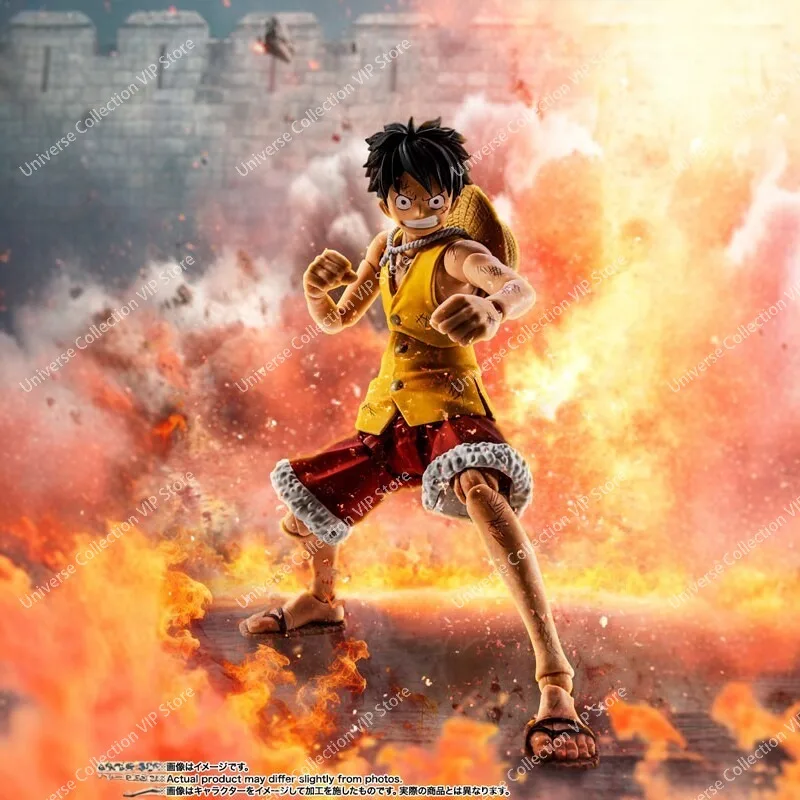 In Stock Bandai Spirits S.H.Figuarts One Piece Monkey D. Luffy Summit War Articulated Action Figure Collectible Display Model view 5