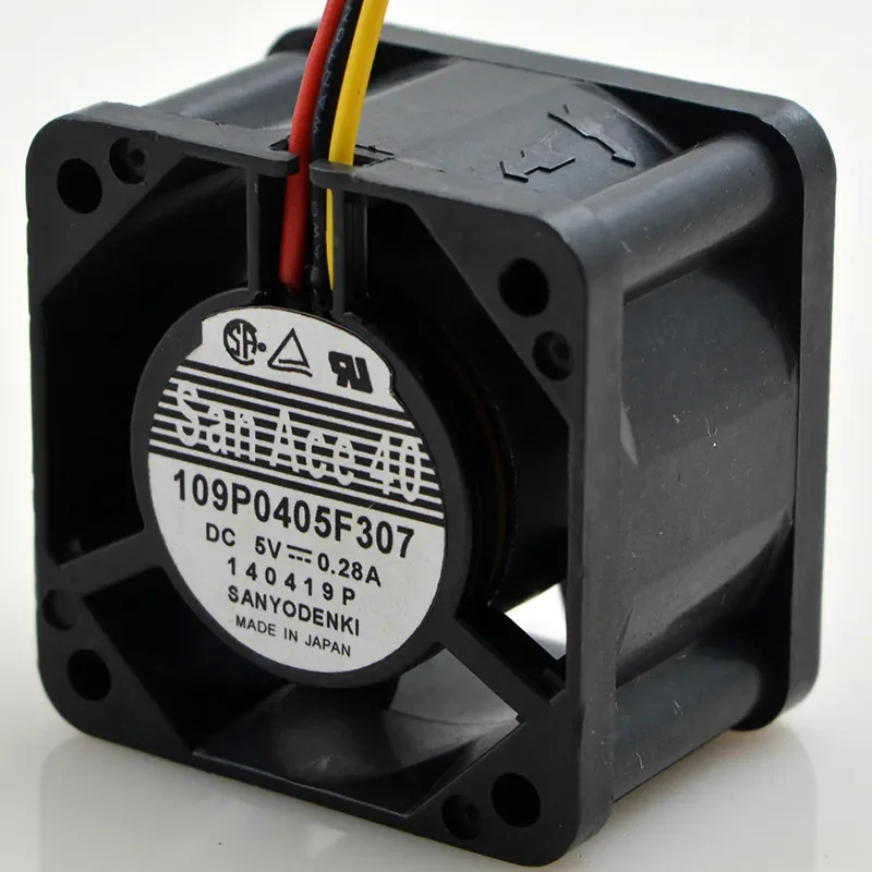 for Japan Sanyo 109P0405F307 5V 0.28A 4028 4CM Double Ball Bearing 3 Wire Cooling Fan