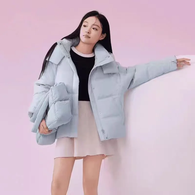 2024 New Fashion Joker Down Cotton-padded Jacket Ladies Hooded Cotton-padded Jacket Winter Casual Ladies Cotton-padded Coat Top