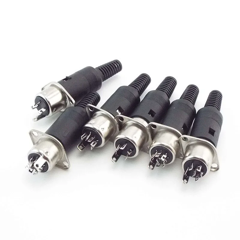 1pair 5pair DIN 3 4 5 6 7 8 Pin core DIN Male Plug Plastic Handle Female Mount socket Connector Hulled Panel Chassis Soldering P