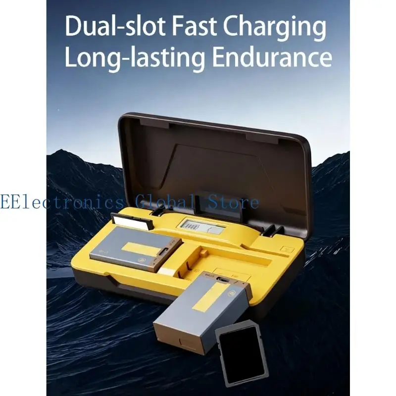 462B Battery Storage Charging Case for R50/R8/R10/RP/200D Battery Charging Dock with Double Slot Design, for Travel Layout