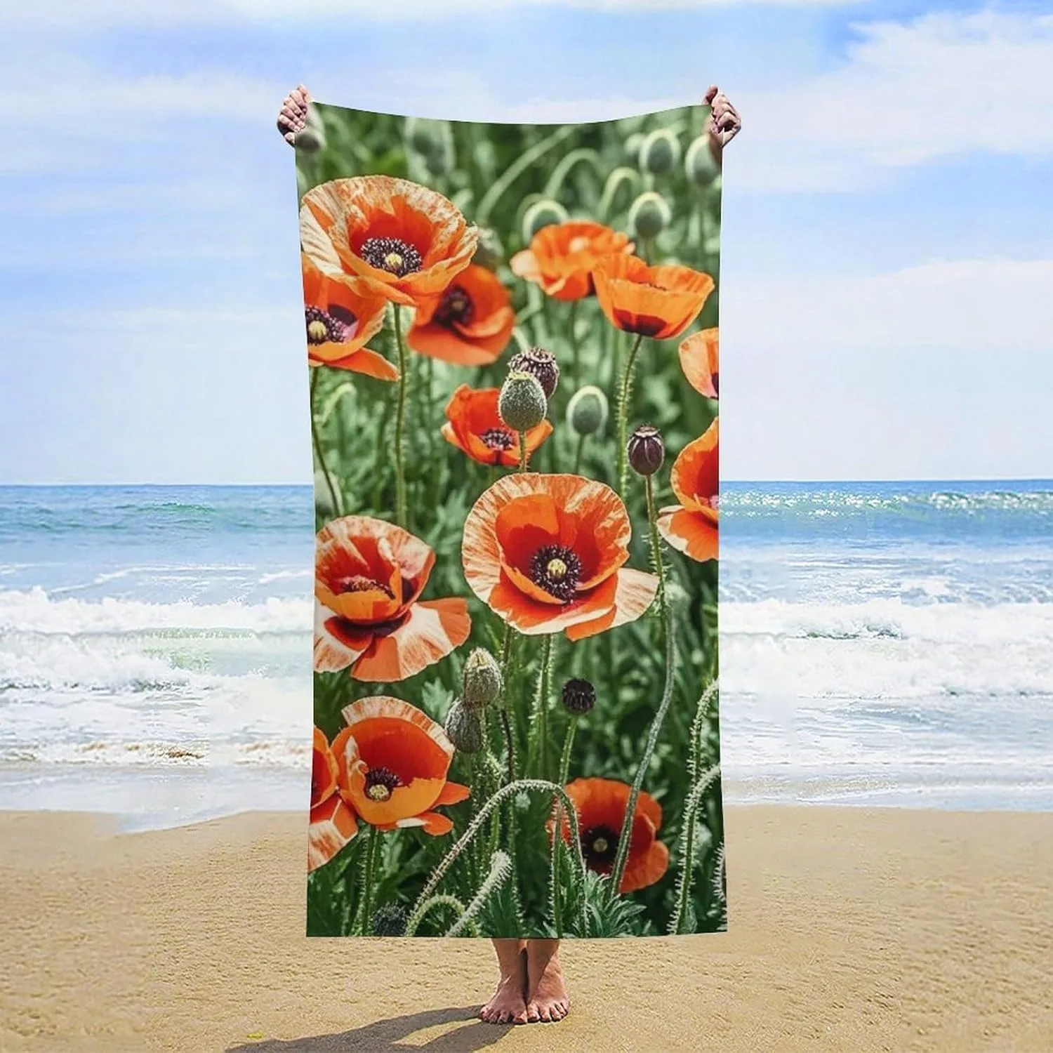 Pink Flower arts pattern Beach Towel for Family stuffs friends Gift Quick-Dry Sand free For Bath Yoga Beach Camping Swimming GYM