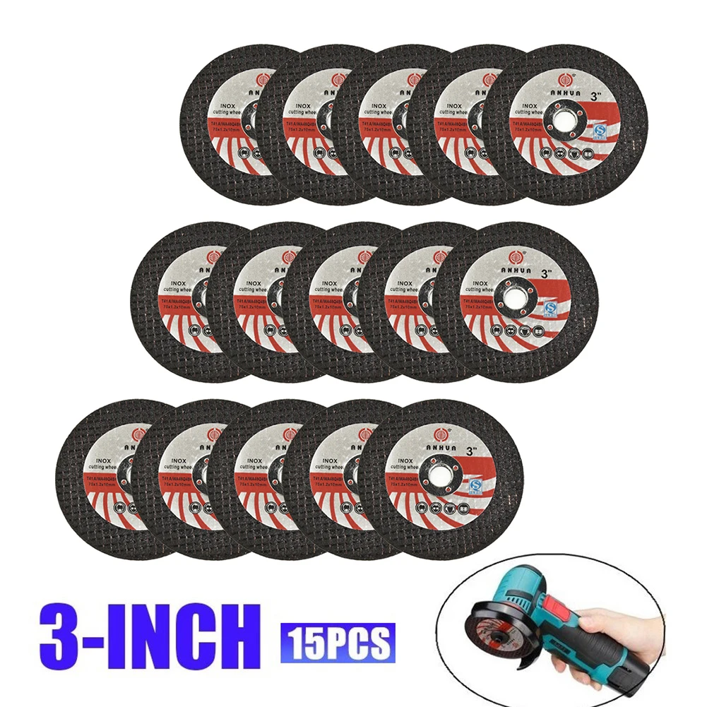 

15pcs 3 Inch 75mm Mini Cutting Disc Circular Resin Grinding Wheel Saw Blades For Electric Angle Grinder Power Tool Accessories