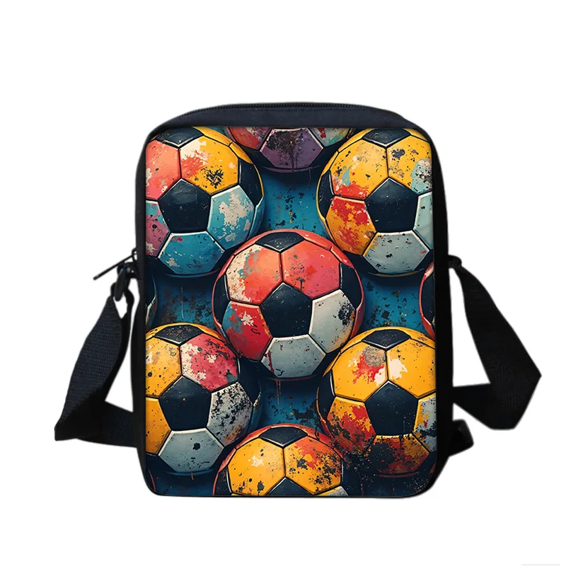 Football Print Sports Shoulder Bag