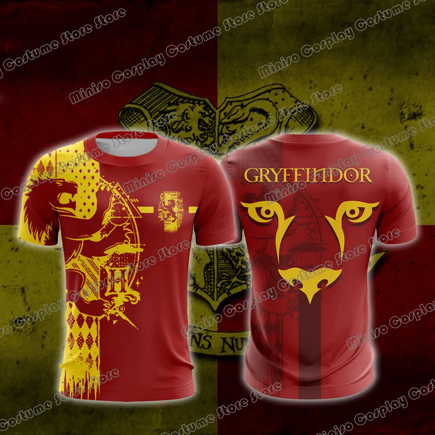 En la primavera y el otoño Render uniformes de manga corta Quidditch Gryffindor Harry Potter 3 D ambos hombres y mujeres camiseta