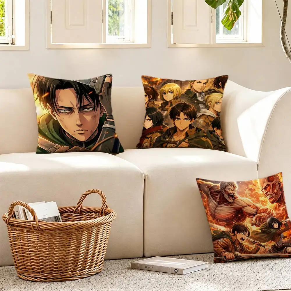 Anime Attack on Titan Pillow Case Cushion Cover Throw Pillow Case For Car Sofa