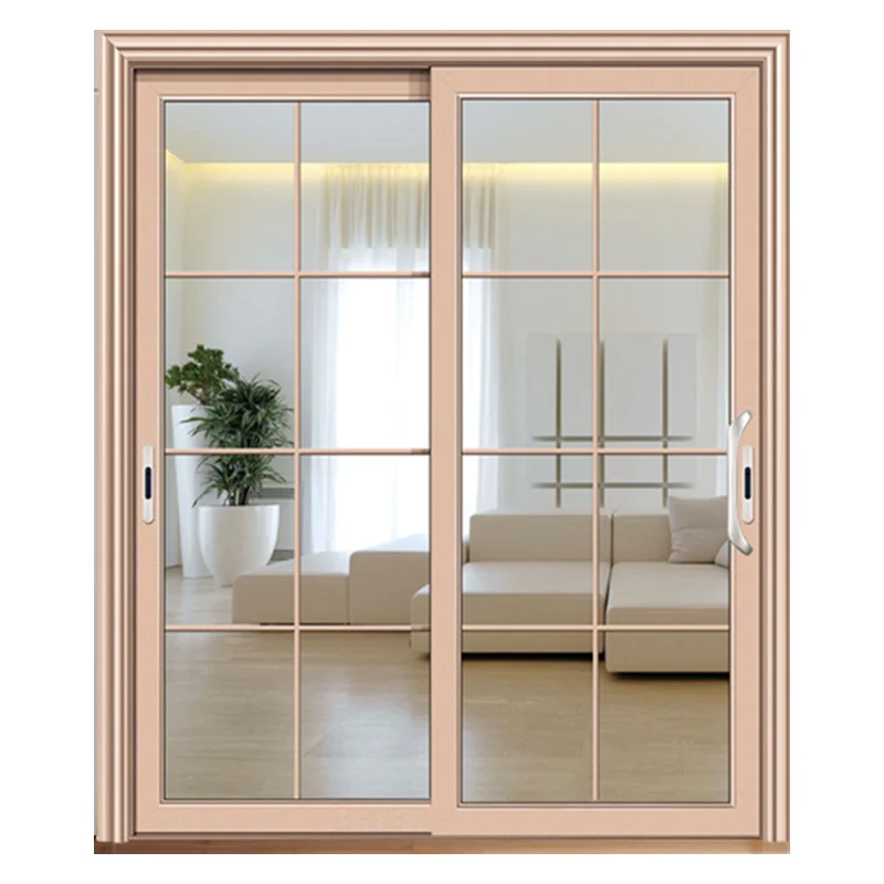 

Стеклянные раздвижные двери Раздвижные передние двери из алюминиевого сплава, закаленные алюминиевые раздвижные двери с левой глазурью