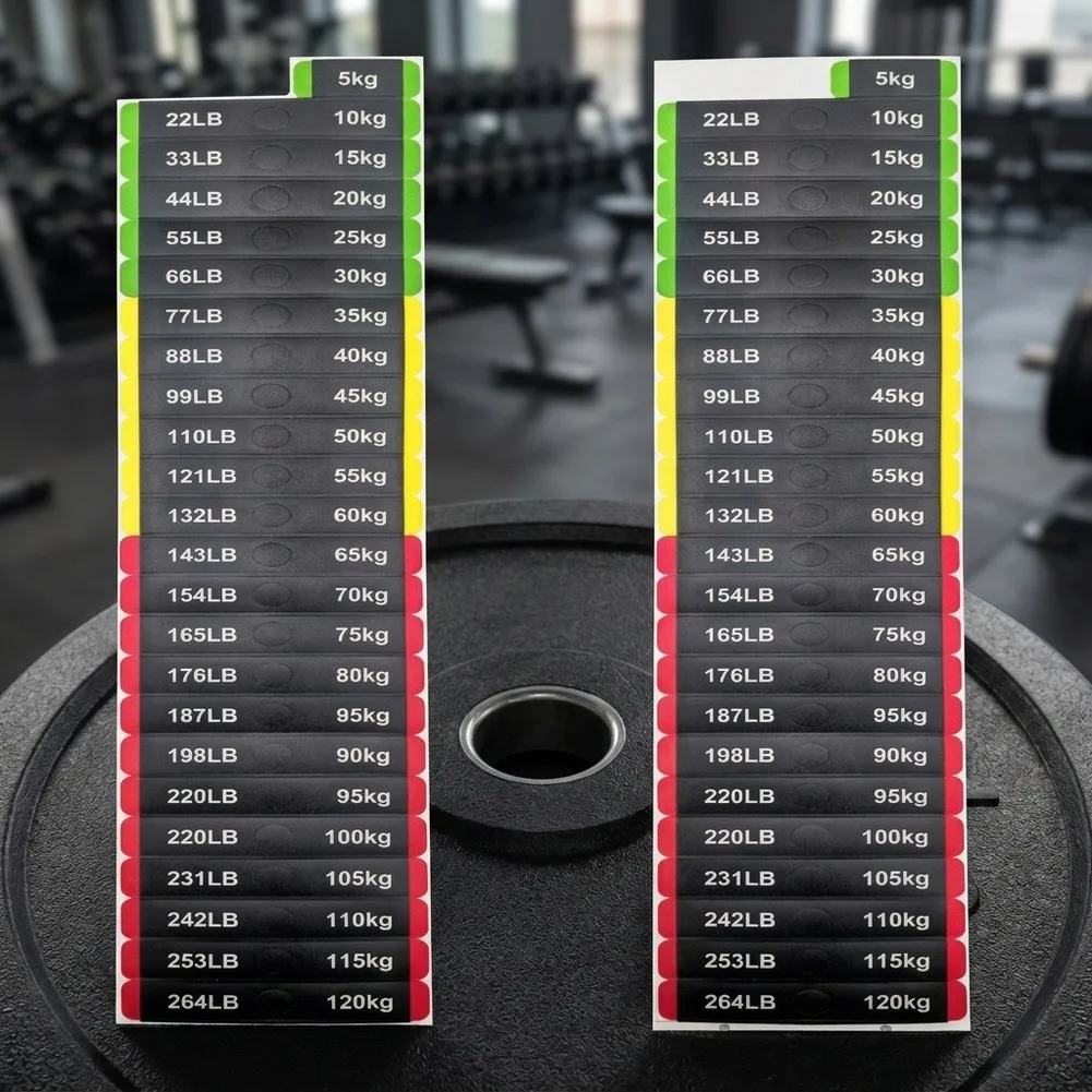2pcs 5kg-120kg Gym Weight Stack Label Number For Gym Machine Portable Fitness Weight Stickers Indoor Fitness Accessories