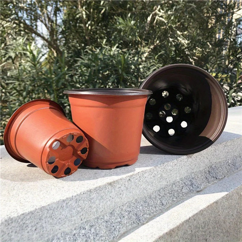 Thin section Flowerpot Plastic Grow Box Fall Resistant Tray For Home Garden Plants Nursery Cup Transplant Flower Plant Pots