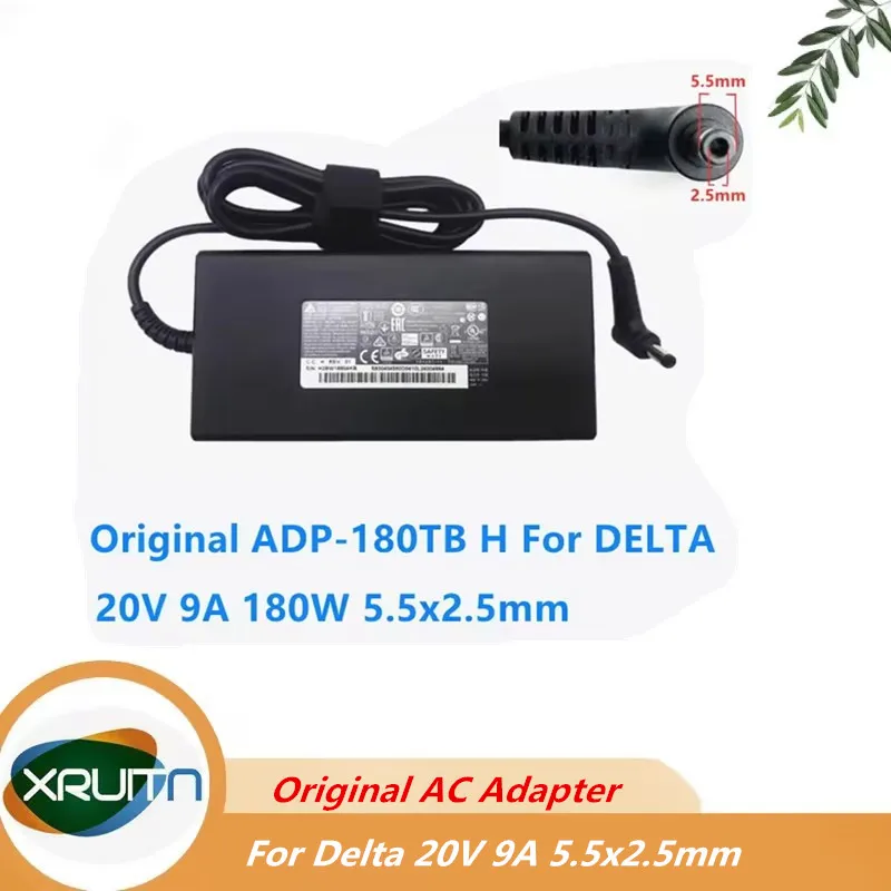 

Original AC Adapter Charger For DELTA 20V 9A 180W 5.5x2.5mm ADP-180TB H MSI Laptop Power Supply