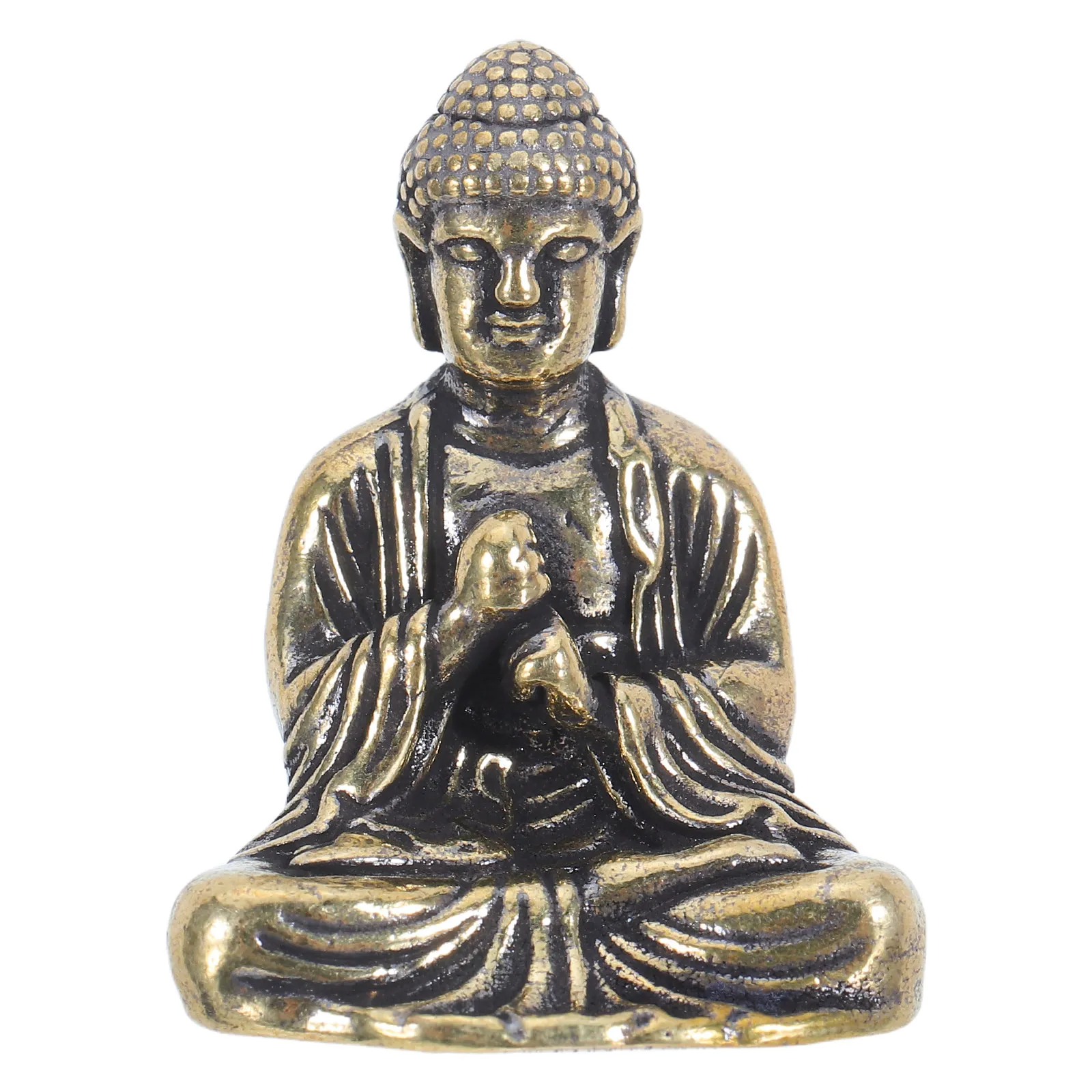 Mini Feng Shui Buddha Statue – Sakyamuni Seated Meditation Zen Decor for Home Office Desktop