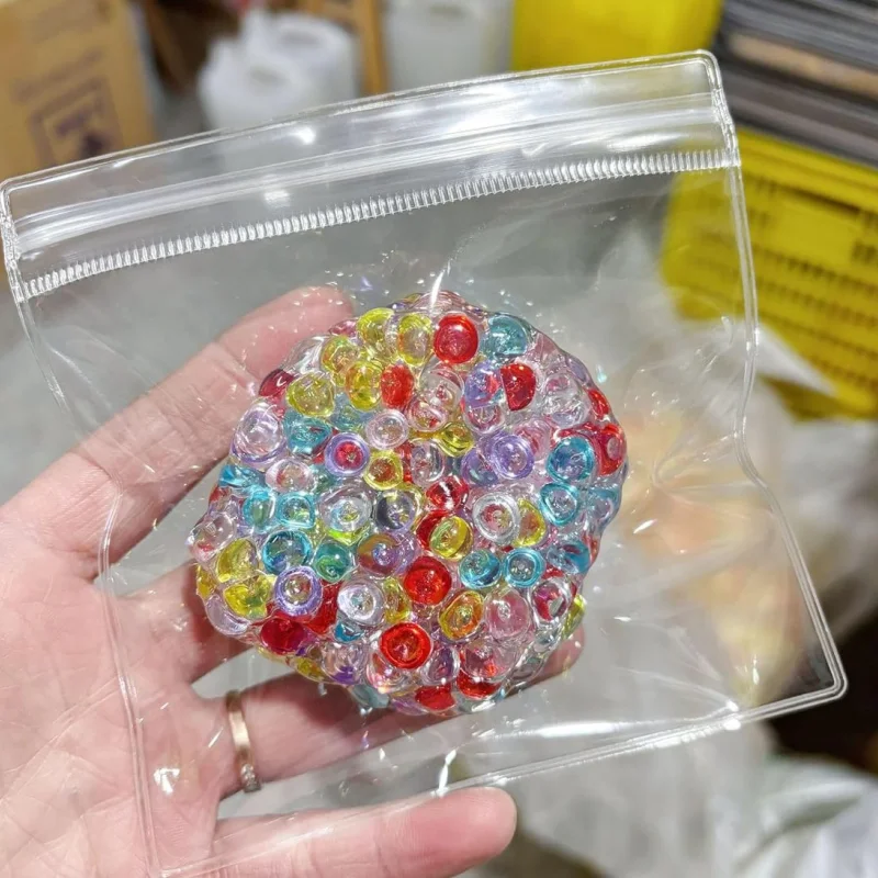 Boules Squishy en perles de glace, 1 pièce, jouet anti-Stress, jouets sensoriels Super doux pour enfants et adultes, Relaxation de l'anxiété, cadeau à presser