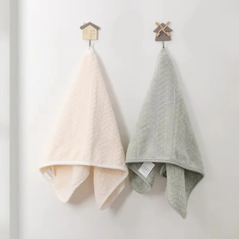 Coral Fleece Solid Color Towel Highly Absorbent Ultra Soft Face Towel Quick Drying Breathable Absorbent Towel