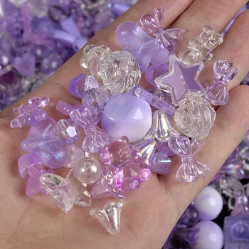 Perles acryliques de style Assad pour bricolage, bracelet fait main, bijoux, accessoires exécutifs, document printanier, 20g