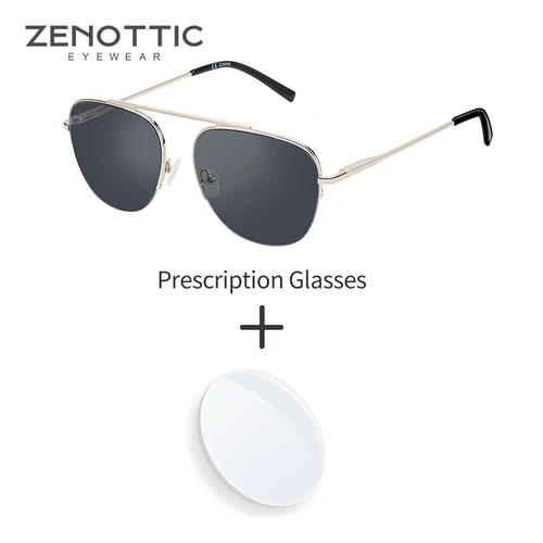 ZENOTTIC-gafas de sol graduadas de aviador, diseño de doble puente, gafas polarizadas progresivas para hombres y mujeres, protección UV400