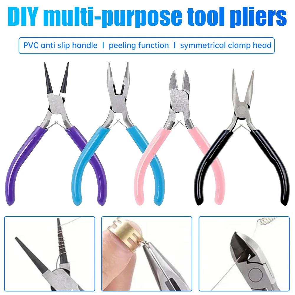 Jewelry Making Pliers Multi-purpose Tool Pliers Needle Nose, Chain Nose, Round Nose & Wire Cutter Jewelry Pliers Hand pliers