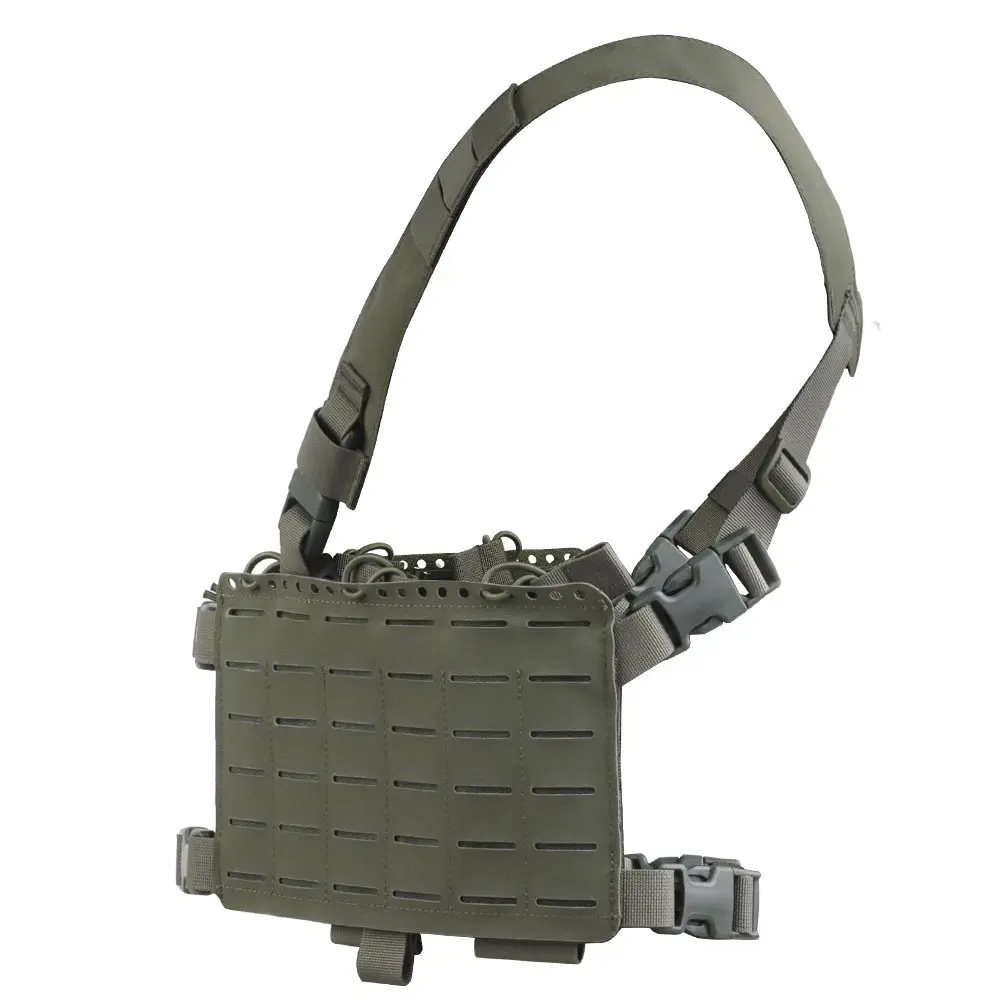 Tactical Chest Rig Laser Cut MOLLE Airsoft Carrier Plate Wargame Hunting Equipment