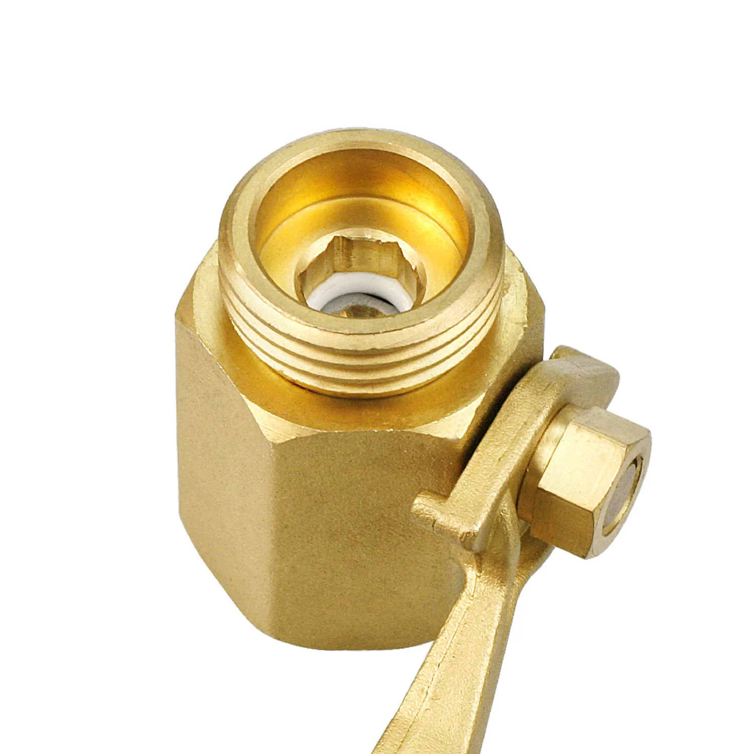Brass Garden Hose Shut-Off Valves 2-Pack with Extra Washers for Standard 3/4 Inch Threaded Hose Nozzle and Sprinkler Attachments