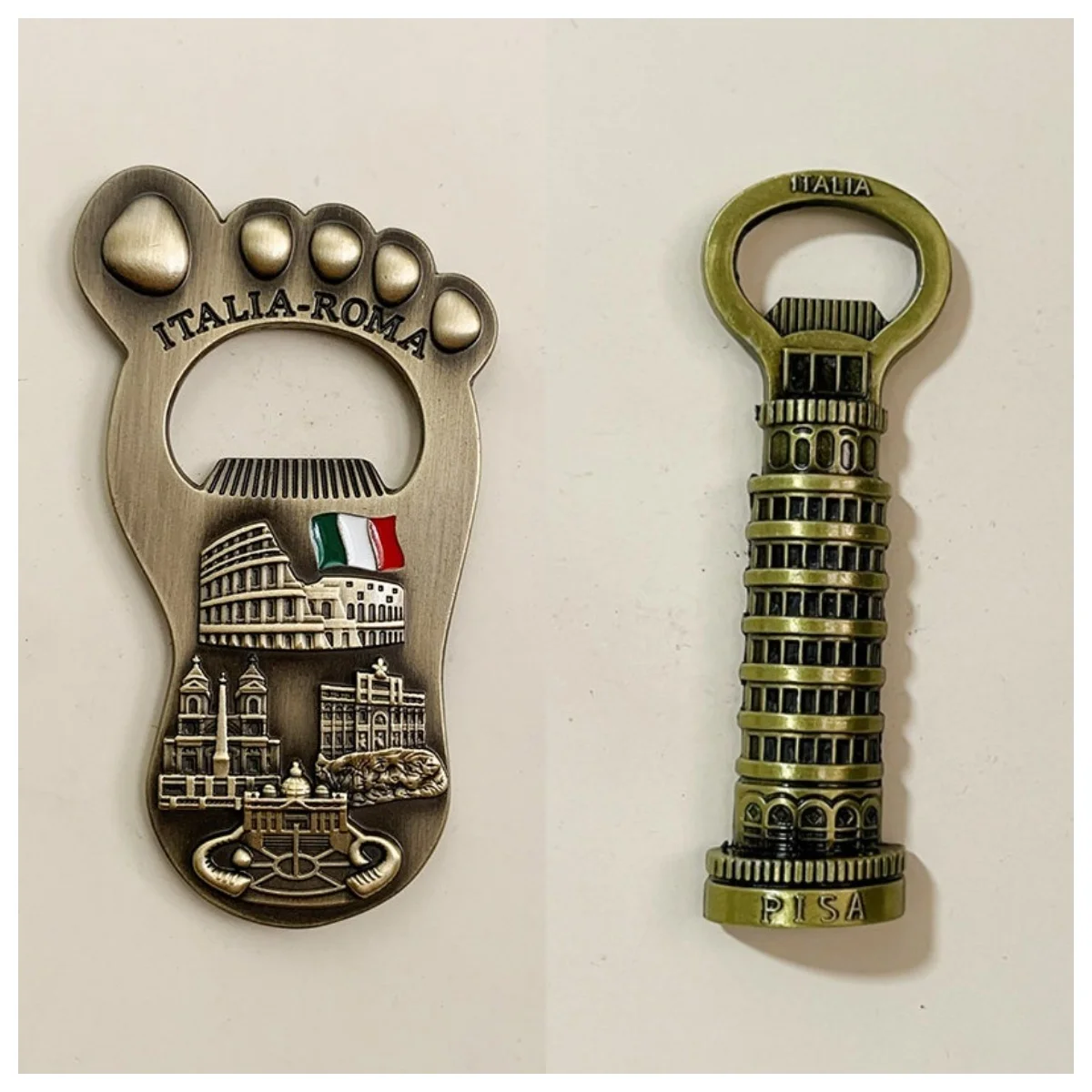 Foot Pisa Italy 3D Metal Fridge Magnets Bottle Opener Souvenir Refrigerator Magnets Sticker Collection Gift Home Decoration