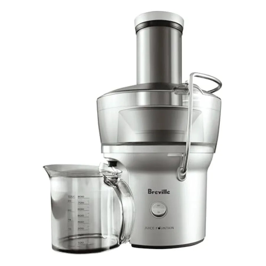 

Juice Fountain Compact Centrifugal Machine for home use, stainless steel and plastic, silver, fast juicing with easy-clean desi