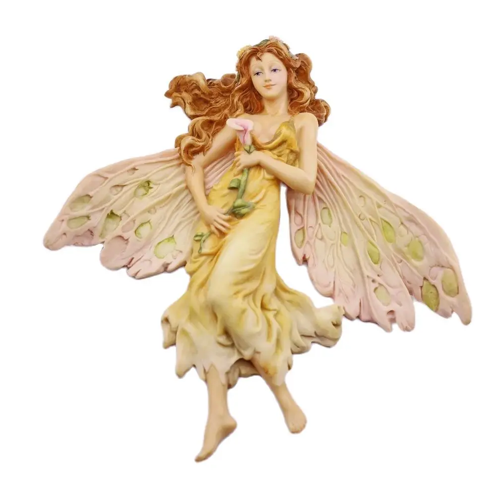 2024 New Butterfly Fairy Silicone Decorative Cake Chocolate Baking Mold Calla Lily Fairy Large DIY Wall Gypsum Resin Soap Wax