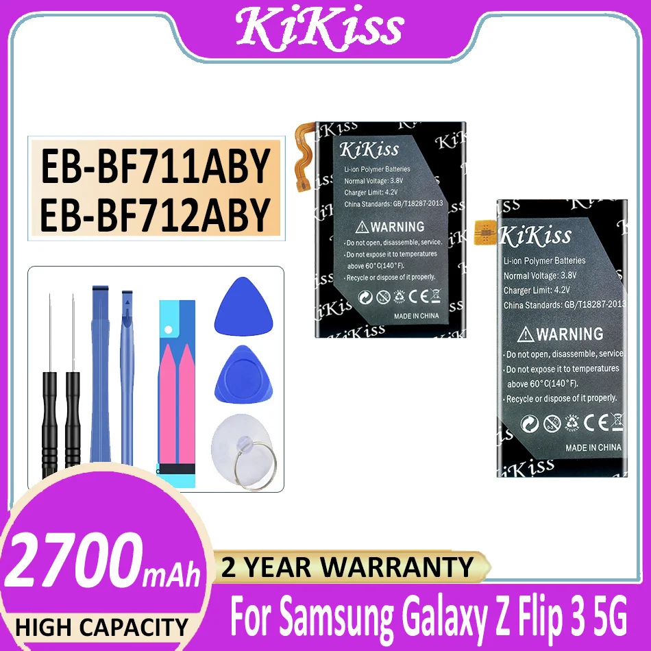 Battery EB-BF711ABY EB-BF712ABY 1300mAh/2700mAh For Samsung Galaxy Z Flip3 flip 3 5G F7110 SM-F711B Mobile Phone Bateria