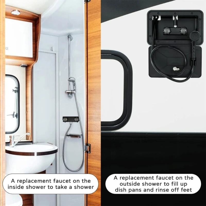 D84F Motorhome Shower Valves With Aerated Stream and Ergonomic Motorhome Faucet Diverters