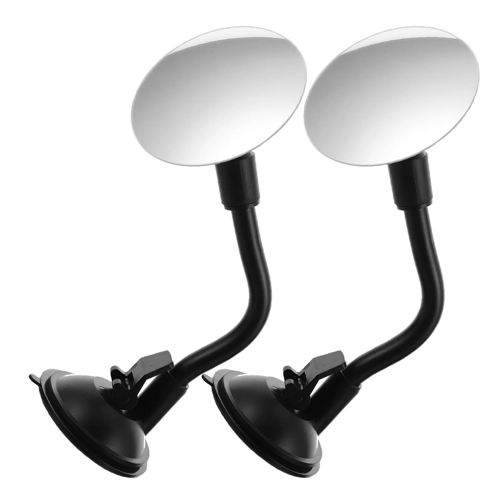 2個入り-車内バックミラー-吸盤式-360度回転アーム付き-汎用反射鏡-夜間運転用
