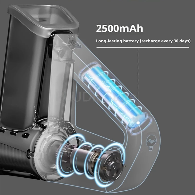 เครื่องหั่นผักไฟฟ้าแบบมือถืออเนกประสงค์ 4 ใบมีด 5 ฟังก์ชั่น สำหรับหั่น สไลด์ ซอย ทำสลัด