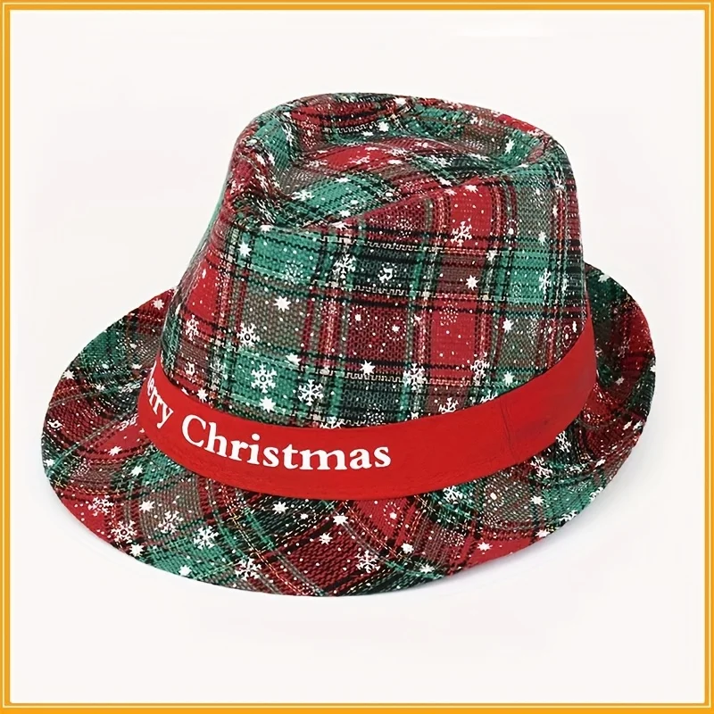 1 pçs chapéu de papai noel masculino para traje de natal tecido ajustável festa headwear moda papai noel design decoração aérea