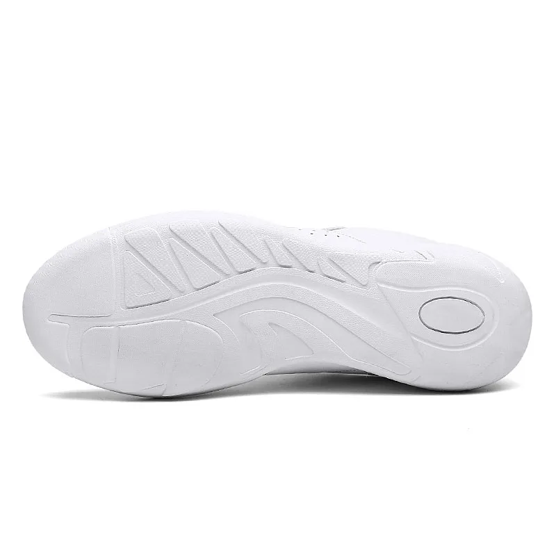 BAXINIER Girls White Cheer Sneakers Lightweight Breathable Training Dance Tennis Cheerleading Adults Comfort Performance