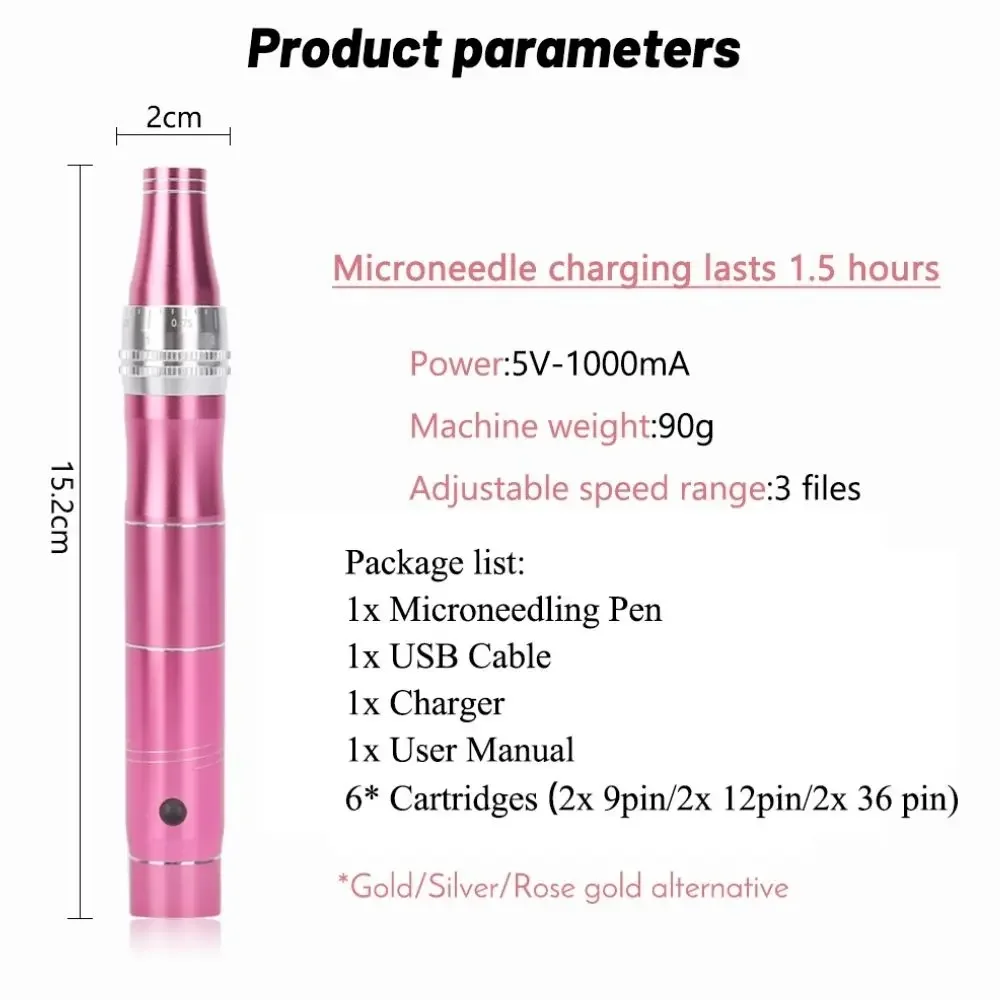 Wireless Electric Derma Pen Professional Micro Skin Pen Skin Care Device Tattoo Machine MicroNeedles Derma Mesotherapy Gun Tools